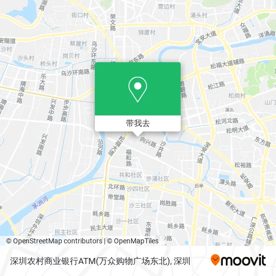 深圳农村商业银行ATM(万众购物广场东北)地图