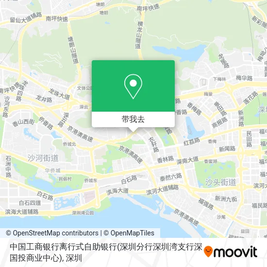 中国工商银行离行式自助银行(深圳分行深圳湾支行深国投商业中心)地图
