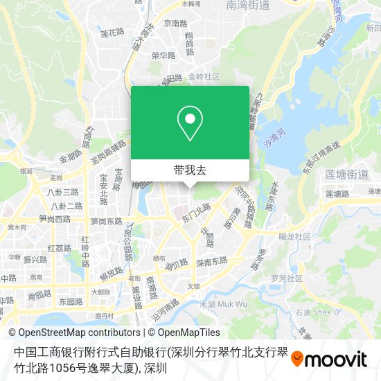 中国工商银行附行式自助银行(深圳分行翠竹北支行翠竹北路1056号逸翠大厦)地图