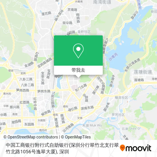 中国工商银行附行式自助银行(深圳分行翠竹北支行翠竹北路1056号逸翠大厦)地图