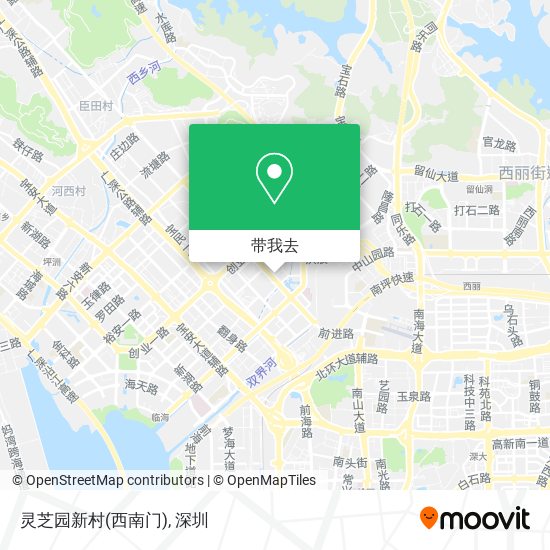 灵芝园新村(西南门)地图