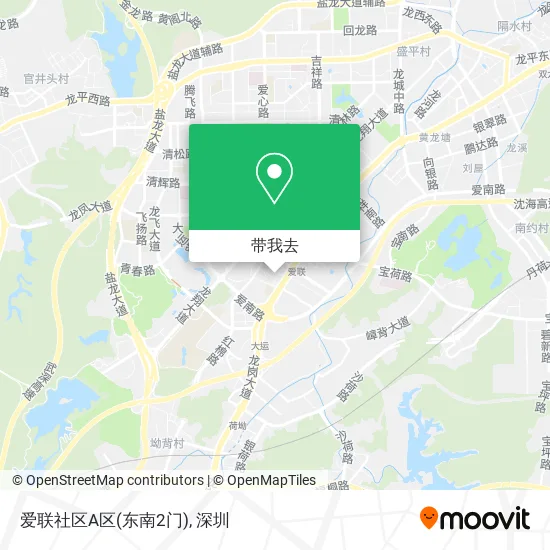 爱联社区A区(东南2门)地图