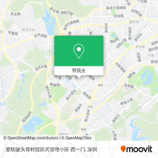 爱联陂头背村院区式管理小区-西一门地图
