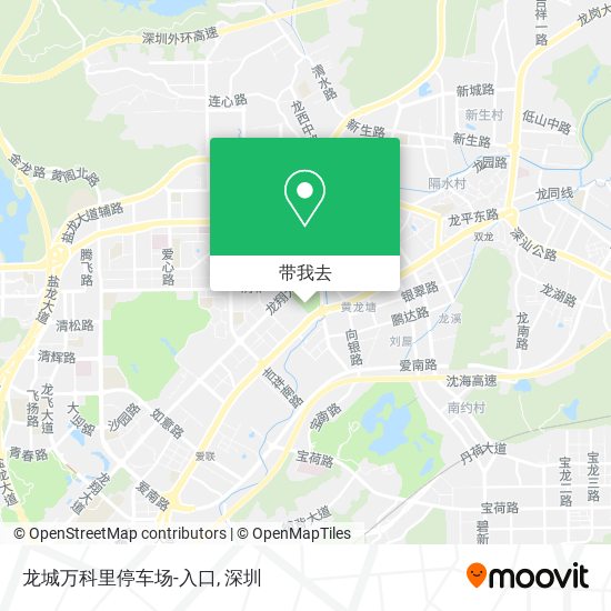 龙城万科里停车场-入口地图