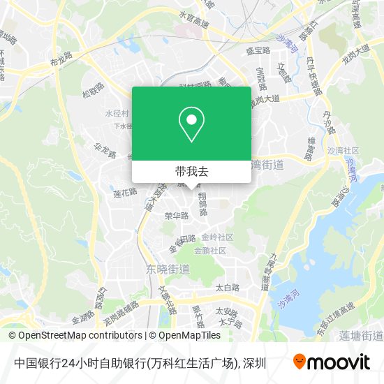 中国银行24小时自助银行(万科红生活广场)地图
