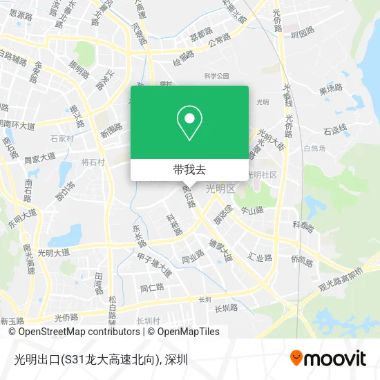 光明出口(S31龙大高速北向)地图