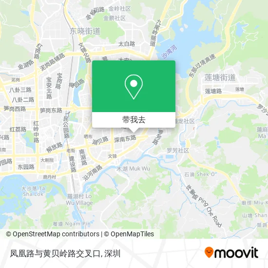 凤凰路与黄贝岭路交叉口地图