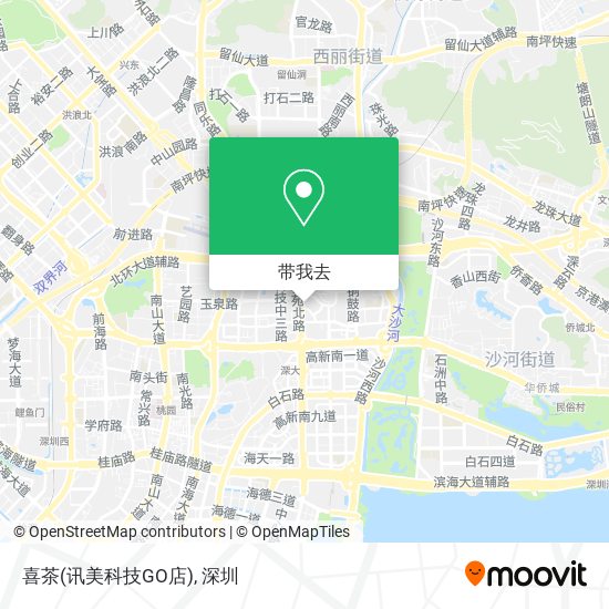 喜茶(讯美科技GO店)地图
