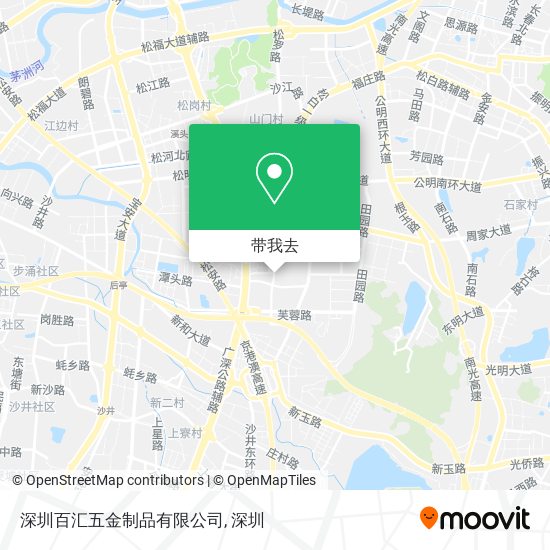 深圳百汇五金制品有限公司地图
