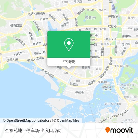 金福苑地上停车场-出入口地图