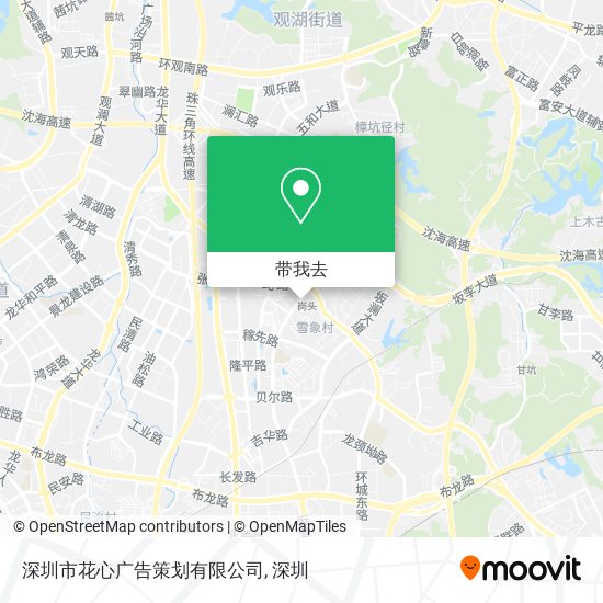 深圳市花心广告策划有限公司地图