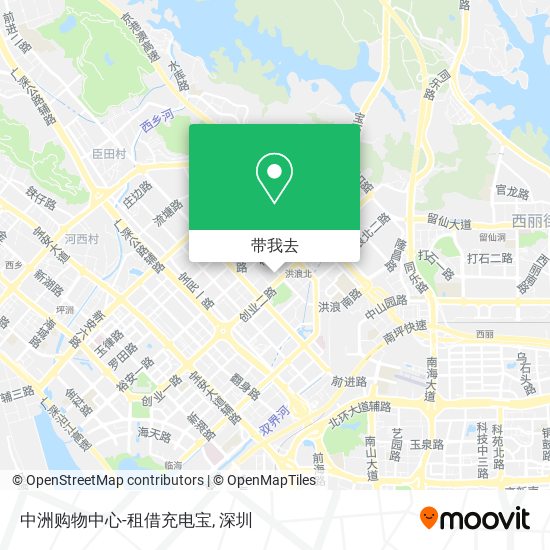 中洲购物中心-租借充电宝地图