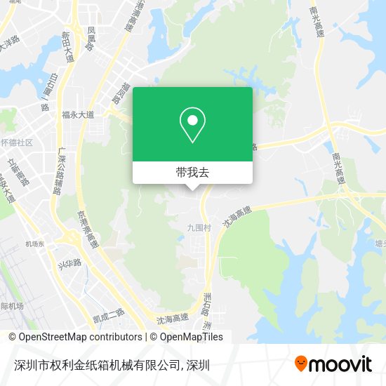 深圳市权利金纸箱机械有限公司地图
