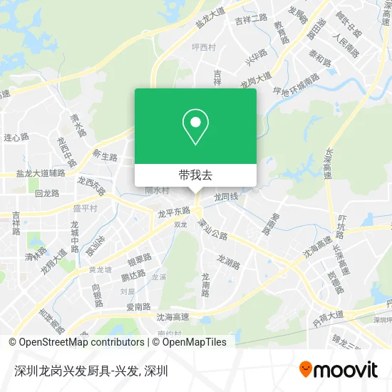 深圳龙岗兴发厨具-兴发地图
