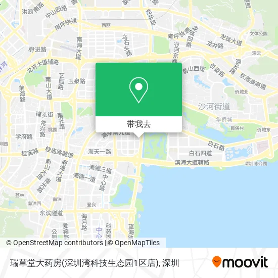 瑞草堂大药房(深圳湾科技生态园1区店)地图