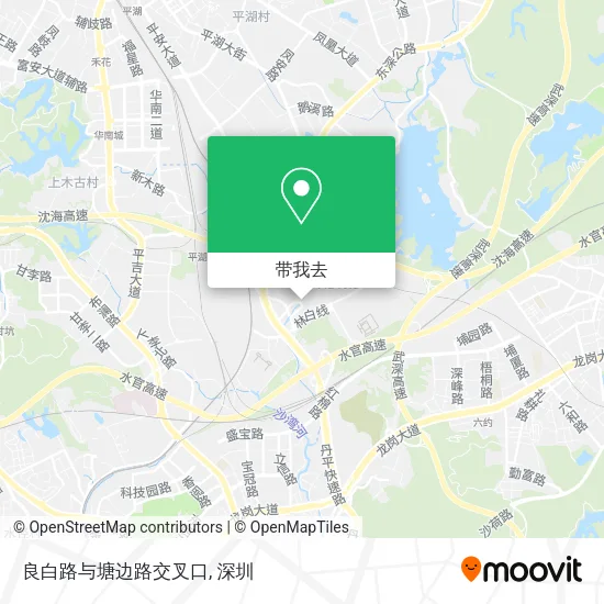 良白路与塘边路交叉口地图