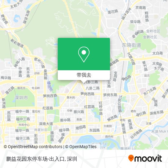 鹏益花园东停车场-出入口地图