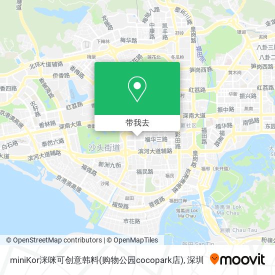 miniKor洣咪可创意韩料(购物公园cocopark店)地图