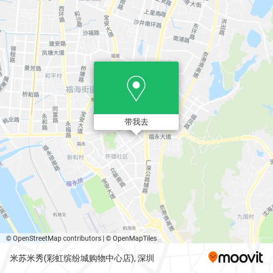 米苏米秀(彩虹缤纷城购物中心店)地图