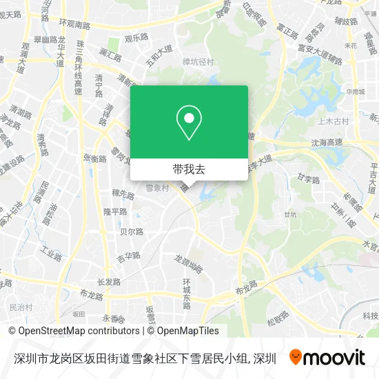 深圳市龙岗区坂田街道雪象社区下雪居民小组地图