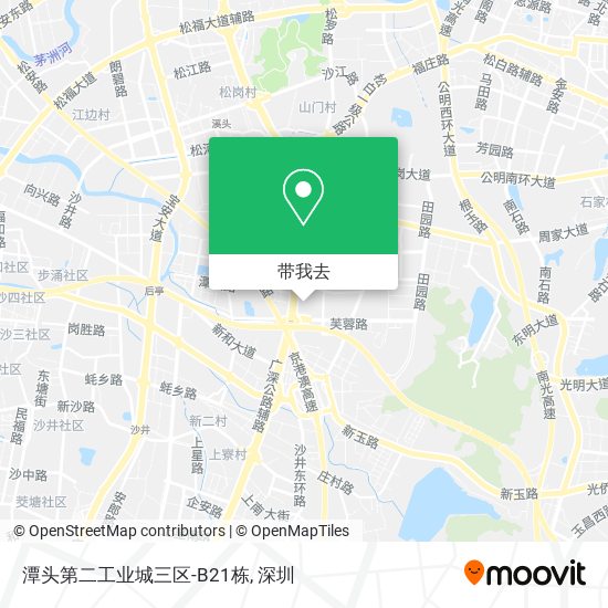 潭头第二工业城三区-B21栋地图