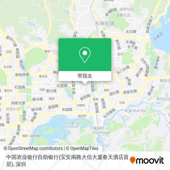 中国农业银行自助银行(宝安南路大信大厦春天酒店首层)地图