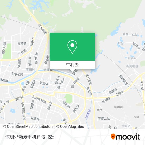 深圳浙动发电机租赁地图