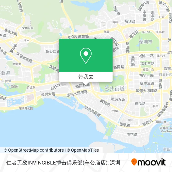 仁者无敌INVINCIBLE搏击俱乐部(车公庙店)地图