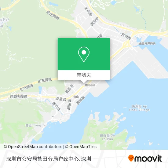 深圳市公安局盐田分局户政中心地图