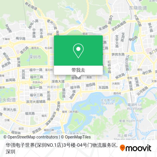 华强电子世界(深圳NO.1店)3号楼-04号门物流服务区地图