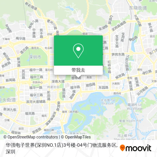 华强电子世界(深圳NO.1店)3号楼-04号门物流服务区地图