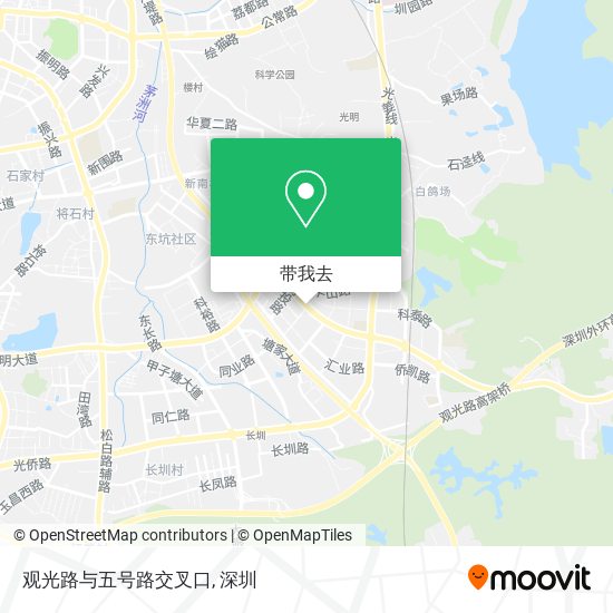 观光路与五号路交叉口地图