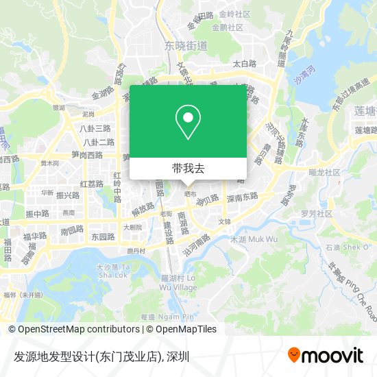 发源地发型设计(东门茂业店)地图