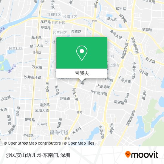沙民安山幼儿园-东南门地图