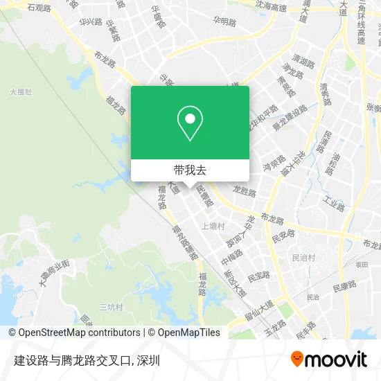 建设路与腾龙路交叉口地图