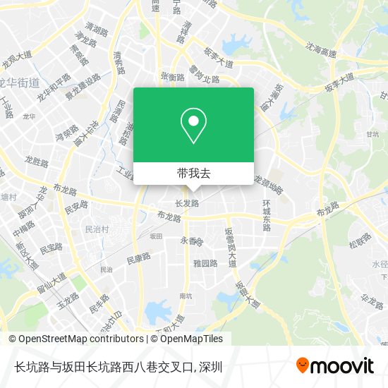 长坑路与坂田长坑路西八巷交叉口地图