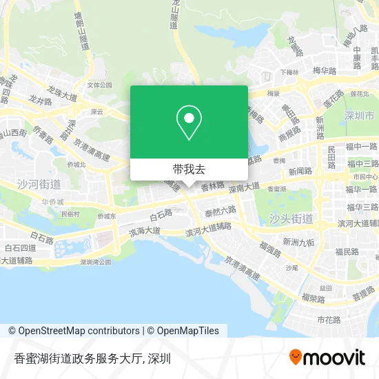 香蜜湖街道政务服务大厅地图
