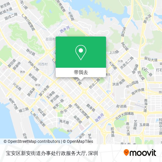 宝安区新安街道办事处行政服务大厅地图