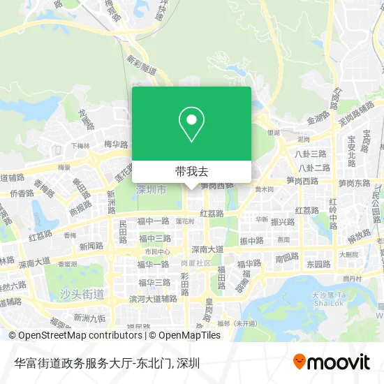 华富街道政务服务大厅-东北门地图