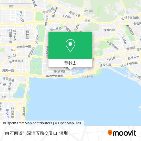 白石四道与深湾五路交叉口地图