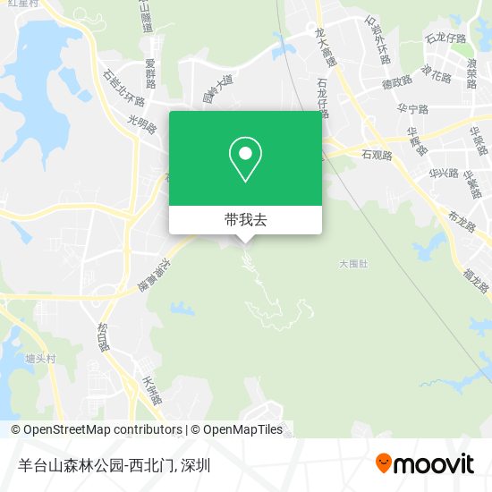 羊台山森林公园-西北门地图