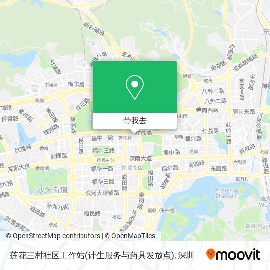 莲花三村社区工作站(计生服务与药具发放点)地图