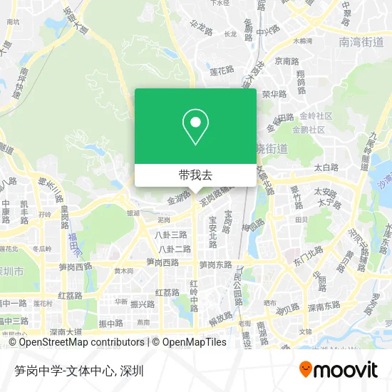 笋岗中学-文体中心地图
