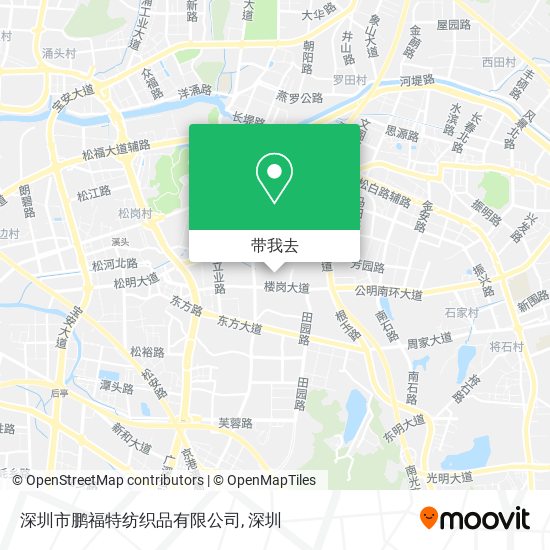 深圳市鹏福特纺织品有限公司地图