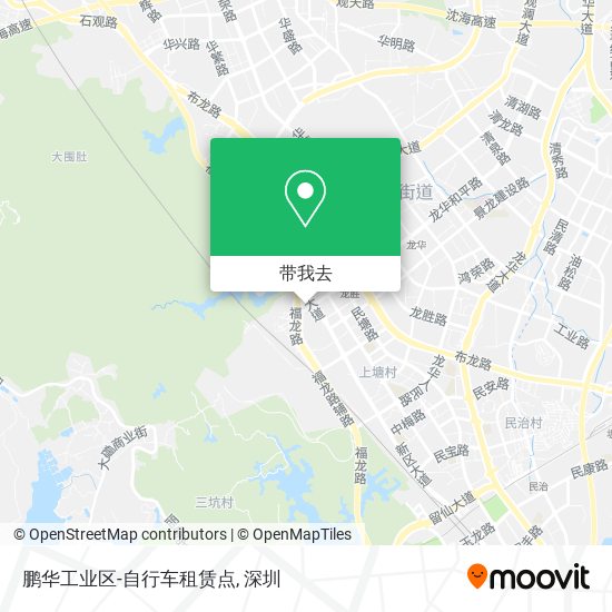 鹏华工业区-自行车租赁点地图