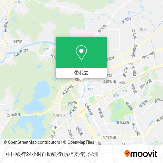 中国银行24小时自助银行(坑梓支行)地图