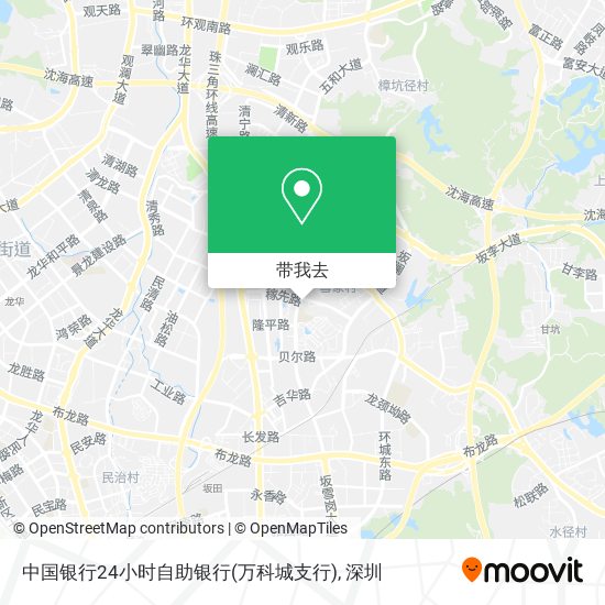 中国银行24小时自助银行(万科城支行)地图