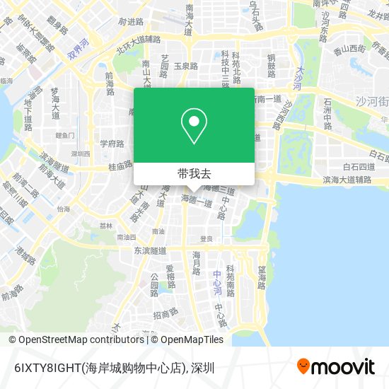 6IXTY8IGHT(海岸城购物中心店)地图