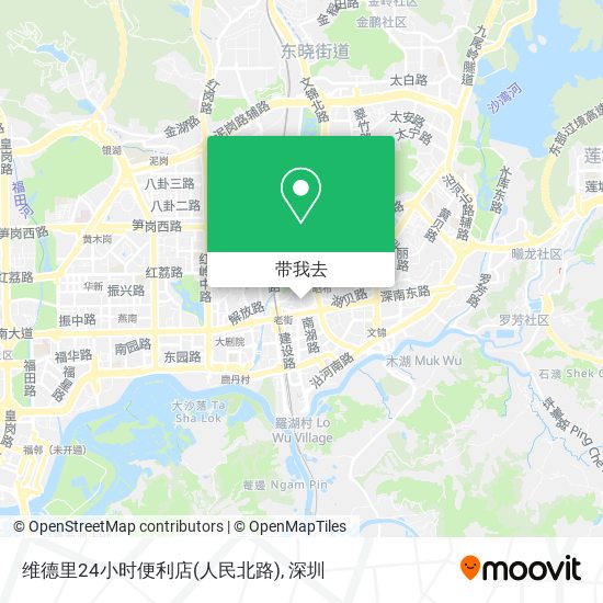 维德里24小时便利店(人民北路)地图