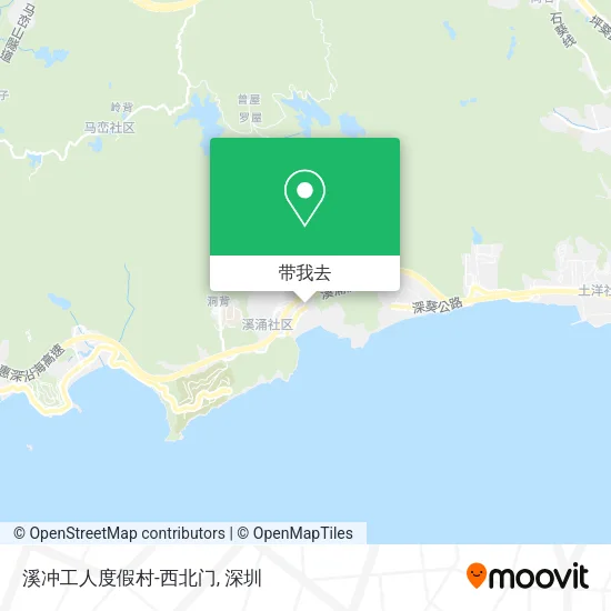 溪冲工人度假村-西北门地图